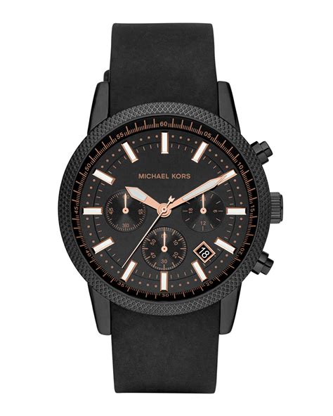 mens michael kors 3 watch set|Michael Kors black men's watch.